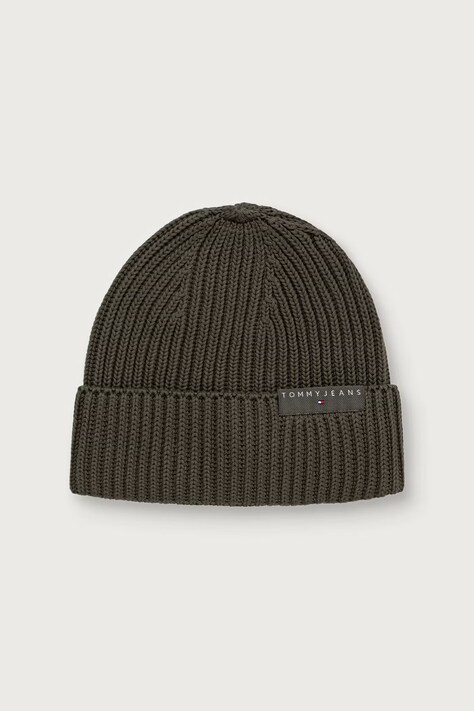 Tommy Jeans Căciulă de bărbați din bumbac verde AM0AM14865