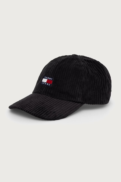 Tommy Jeans Kapa sa šiltom za muškarce od samta crna AM0AM14596