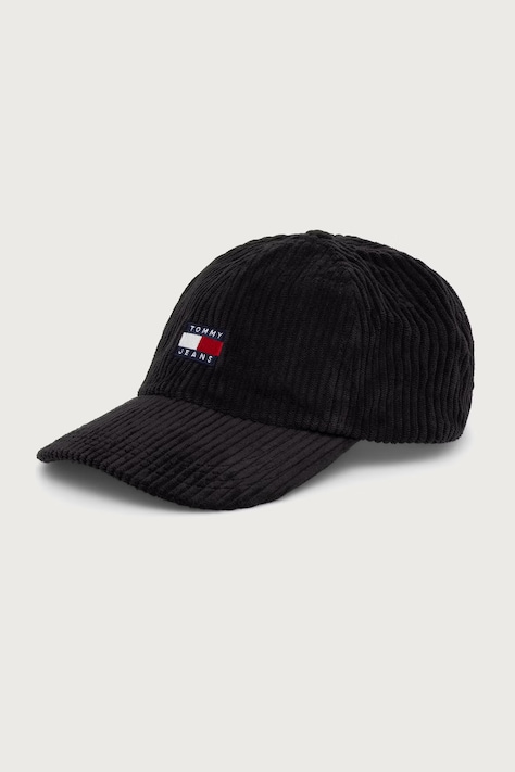 Tommy Jeans Kapa sa šiltom za muškarce od samta crna AM0AM14596