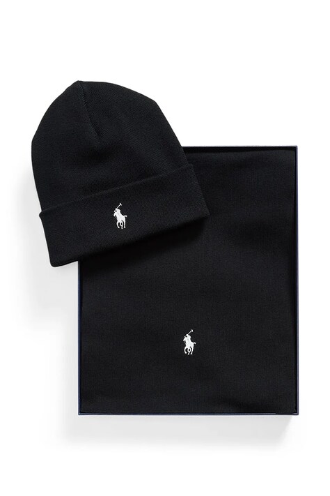 Polo Ralph Lauren шапка та шарф чоловіча бавовняна — фото 2