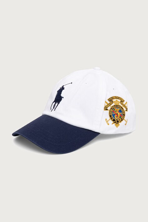Polo Ralph Lauren Șapcă pentru bărbați din bumbac albă 710B28685
