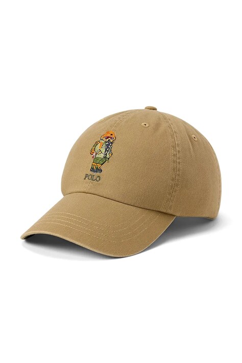 Polo Ralph Lauren Czapka z daszkiem męska bawełniana beżowa 710B27553
