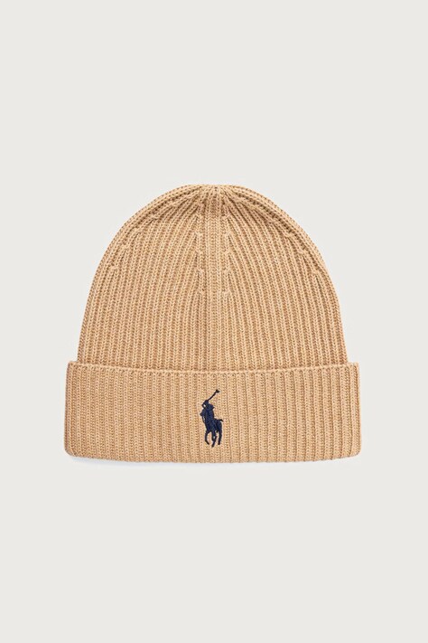 Polo Ralph Lauren Czapka męska bawełniana brązowa 710981758