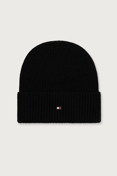 Tommy Hilfiger czapka męska kaszmirowa czarna AM0AM14535