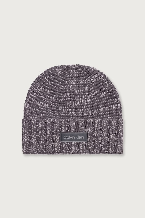 Calvin Klein Σκούφος beanie ανδρικός με βαμβάκι γκρί LV04D8112G