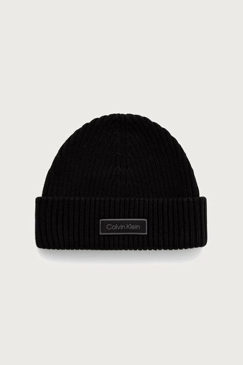 Calvin Klein Cappello beanie da uomo in cotone nero LV04D8104G