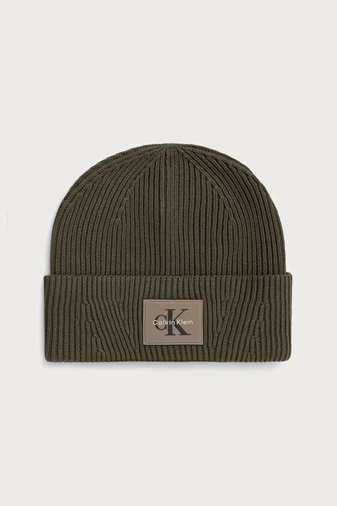 Calvin Klein Czapka męska zielona LV04D8096G