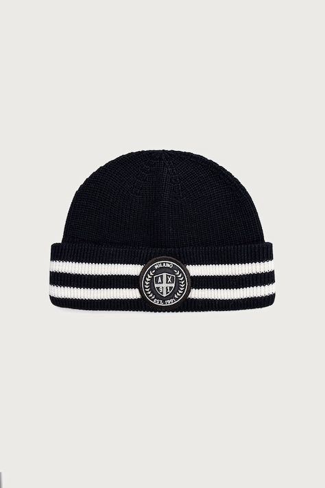 Armani Exchange cappello beanie da uomo con lana blu navy XM003128 AF13776