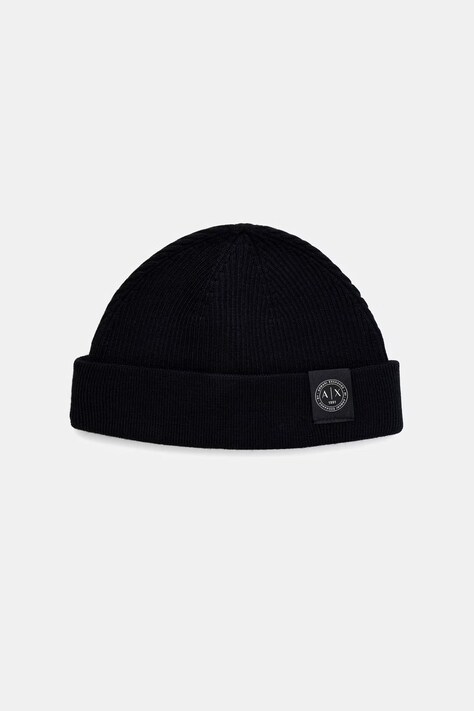 Armani Exchange beanie kapa za muškarce s dodatkom vune mornarsko plava XM003124 AF10348