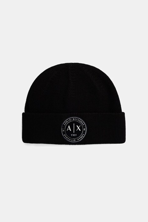 Armani Exchange čiapka pánska s vlnou čierna XM003123 AF10348