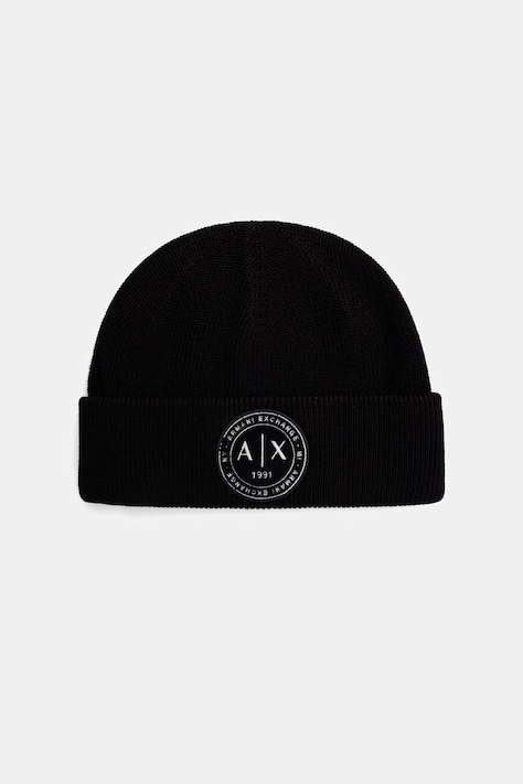 Armani Exchange шапка для мужчин с шерстью чёрная XM003123 AF10348