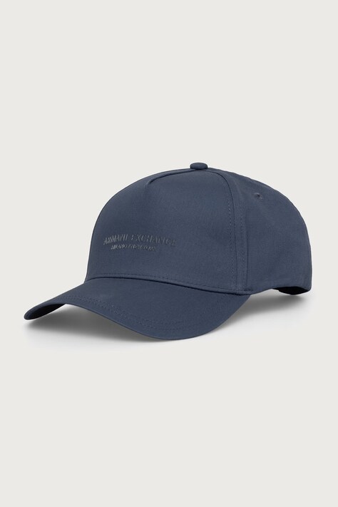 Armani Exchange Czapka z daszkiem męska bawełniana granatowa XM001694 AF15502