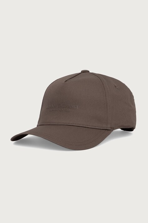 Armani Exchange Czapka z daszkiem męska bawełniana brązowa XM001694 AF15502
