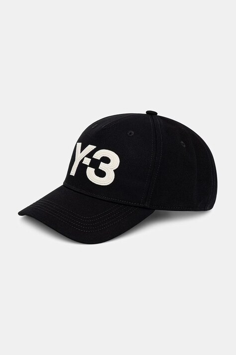 Y-3 LOGO CAP czapka bejsbolówka bawełniana męska czarna KW9698