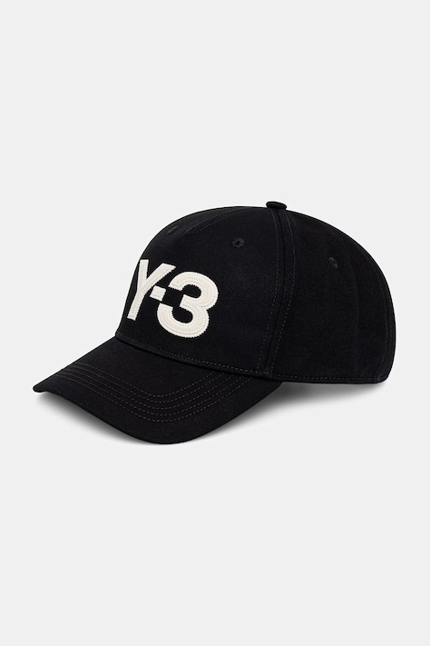 Y-3 LOGO CAP czapka bejsbolówka bawełniana męska czarna KW9698