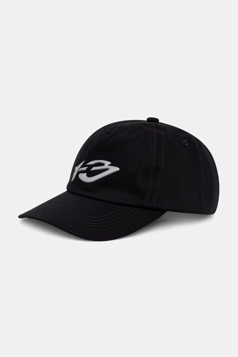 Y-3 BIG LG CAP czapka z daszkiem bawełniana męska czarna KT7411