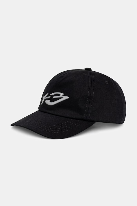 Y-3 BIG LG CAP czapka z daszkiem bawełniana męska czarna KT7411