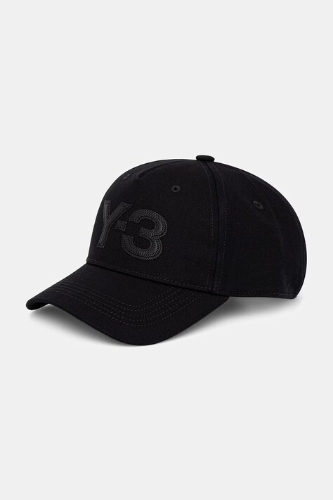 Y-3 LOGO CAP czapka bejsbolówka bawełniana męska czarna KT0567