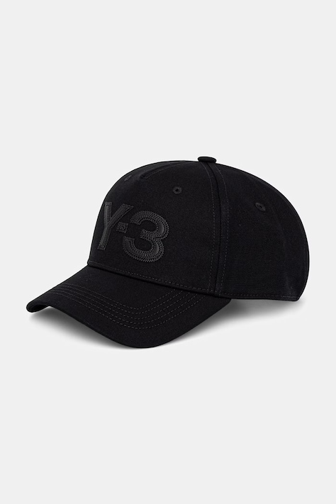 Y-3 LOGO CAP czapka bejsbolówka bawełniana męska czarna KT0567