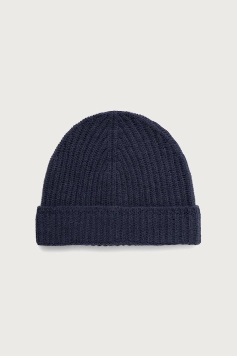 United Colors of Benetton Czapka beanie damska wełniana granatowa 63UWVA00F