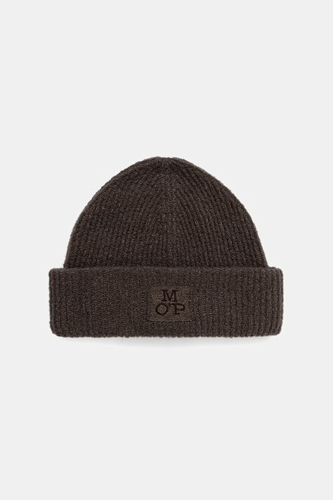 Marc O'Polo czapka beanie męska z dodatkiem wełny szara 5000012203