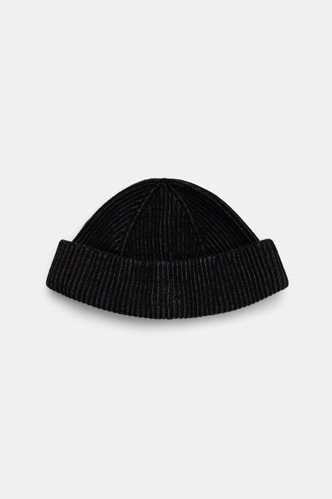 Marc O'Polo czapka beanie męska z dodatkiem wełny czarna 5000012201