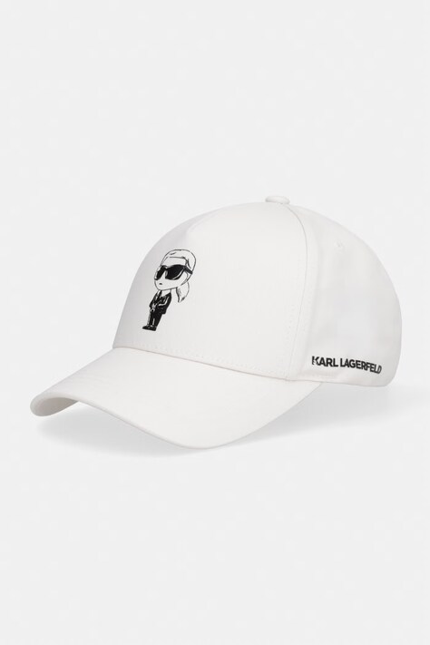 Karl Lagerfeld czapka z daszkiem męska bawełniana beżowa 563128.805613