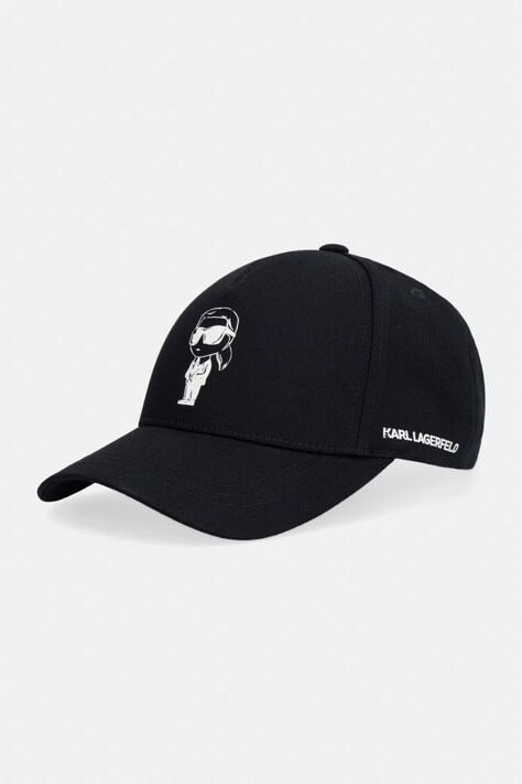 Karl Lagerfeld czapka z daszkiem męska bawełniana czarna 563128.805613