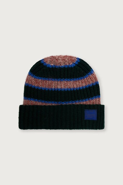 Paul Smith Czapka beanie męska z wełną zielona M1A-383MK-W300