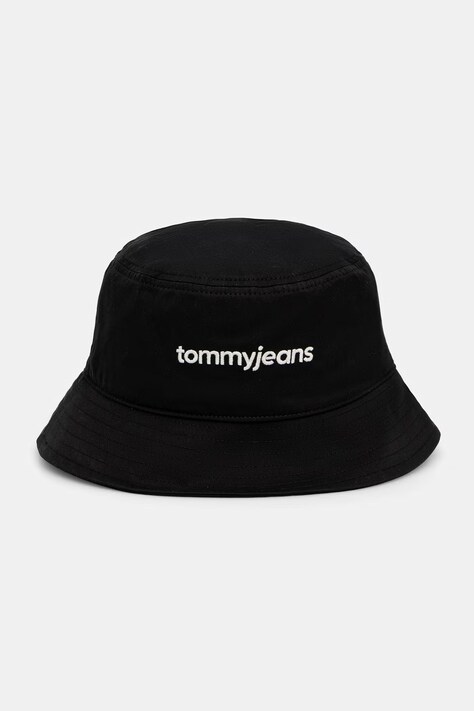 Tommy Jeans klobúk bucket pánsky bavlnený čierny AM0AM14706