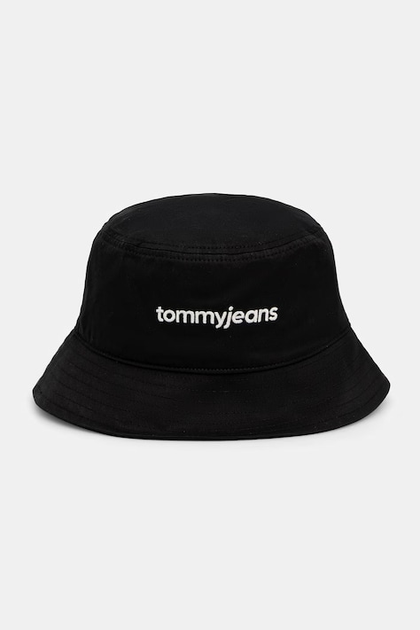 Tommy Jeans καπέλο bucket ανδρικό βαμβακερό μαύρο AM0AM14706