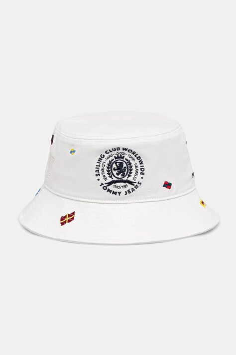 Tommy Jeans kapelusz bucket męski bawełniany biały AM0AM14328