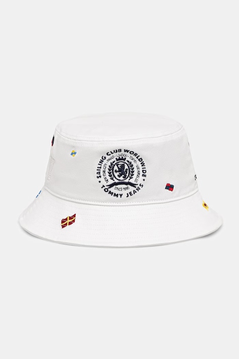 Tommy Jeans kapelusz bucket męski bawełniany biały AM0AM14328