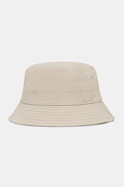 BOSS Orange bucket hat da uomo in cotone Finnian beige 50566229