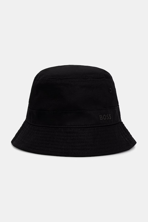 BOSS Orange bucket hat da uomo in cotone Finnian nero 50566229
