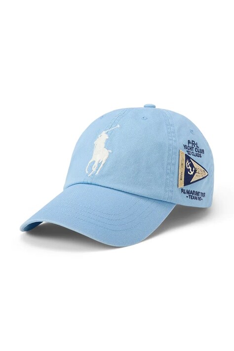 Polo Ralph Lauren czapka z daszkiem męska bawełniana niebieska 710B20021
