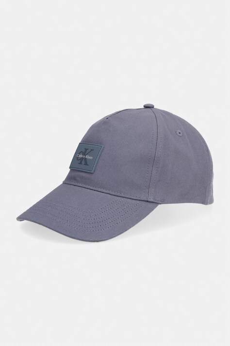 Calvin Klein czapka z daszkiem męska bawełniana szara LV04D5136G