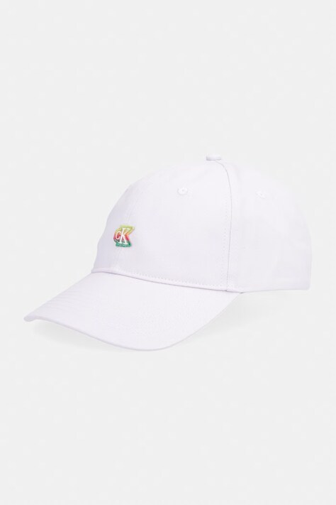 Calvin Klein czapka bejsbolówka męska bawełniana fioletowa LV04D5133G