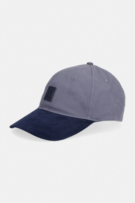 Calvin Klein czapka z daszkiem męska bawełniana szara LV04D5110G