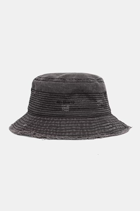 AllSaints kapelusz bucket męski jeansowy czarny 29M105XE