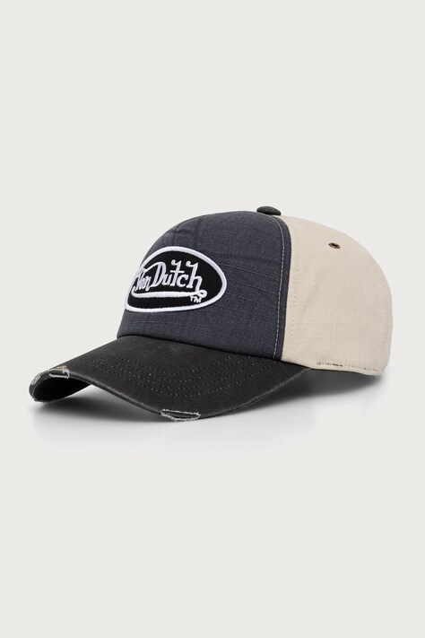 Von Dutch Czapka z daszkiem bawełniana granatowa VD/0/CAS1/JACK7B