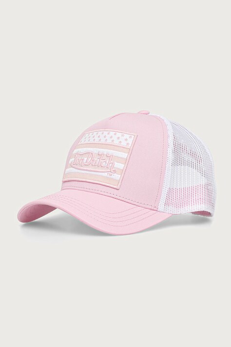 Von Dutch Czapka z daszkiem trucker różowa VD/0/CAS2/FLAG/PP