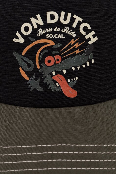 Von Dutch кепка-тракер з бавовною — AW26-CAU015, чорний — фото 2