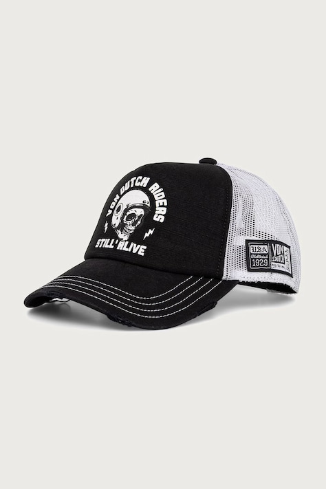 Von Dutch Czapka z daszkiem z bawełną czarna VD/1/CT/CREW/38