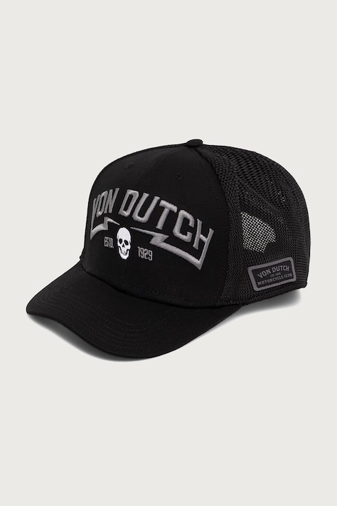 Von Dutch Czapka z daszkiem trucker z bawełną czarna VD/1/CS/CAN/02