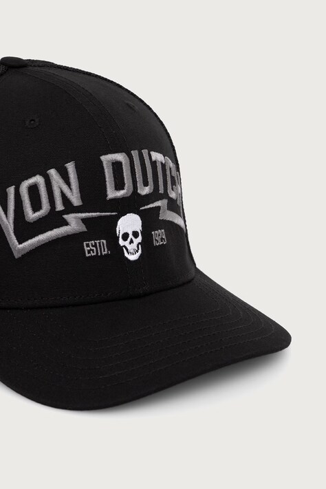 Von Dutch кепка-тракер з бавовною — AW26-CAU01J, чорний — фото 2