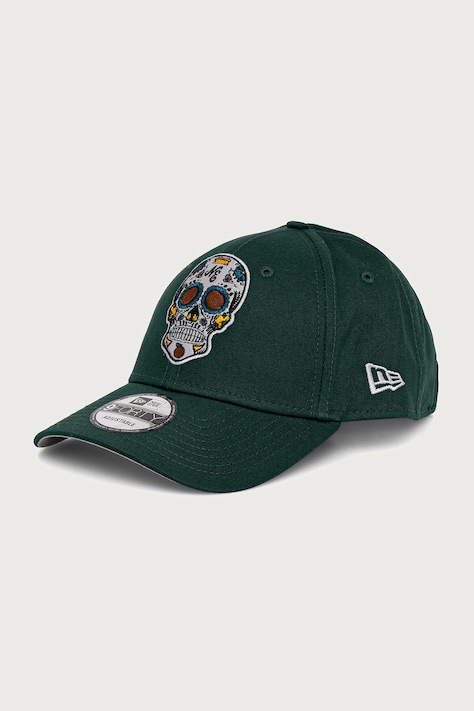 New Era Czapka z daszkiem bawełniana NE SKULL 940 DKG zielona 60976209