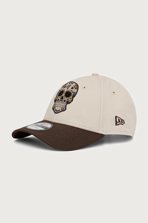New Era Czapka z daszkiem bawełniana NE SKULL 940 STNABR beżowa 60976206