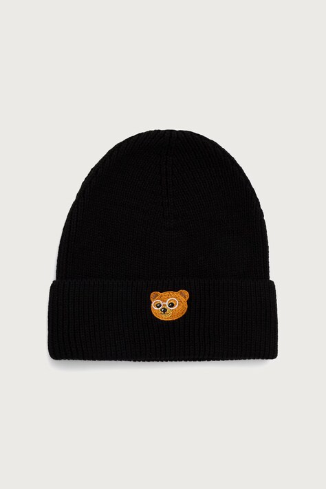 Baron Filou Czapka beanie bawełniana czarna 000014297