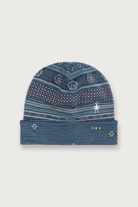 Smartwool Czapka dwustronna z wełny merino niebieska SW0SW956R341